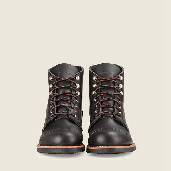 Red Wing Heritage Boots Iron Ranger - Short Boundary Læder - Svart - Dame 1462-QMNLB